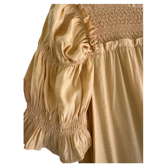 MOON RIVER Smocked High Neck Short Dress - SZ L - Picture 3 of 7